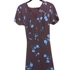 Ann Taylor brown floral dress Size 8